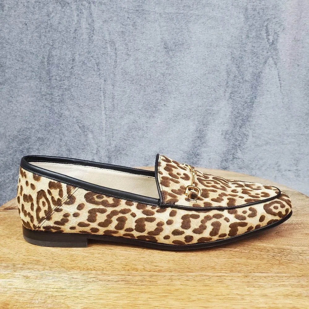 Sam Edelman Loraine Loafers Women's 9.5 M Calf Hair Slip On Horsebit Flats Shoes